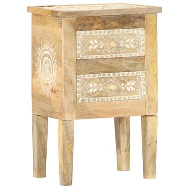 vidaXL Table de chevet peinte à la main 40x30x60 cm Bois de manguier product