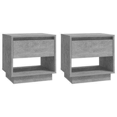 vidaXL Tables de chevet 2 pcs Gris béton 45x34x44 cm Bois d'ingénierie product