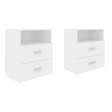 vidaXL Tables de chevet 2 pcs Blanc 50x32x60 cm product