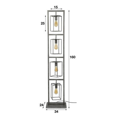 Hoyz - Vloerlamp Cubic Tower - 4 Lampen - 34x24x160 product