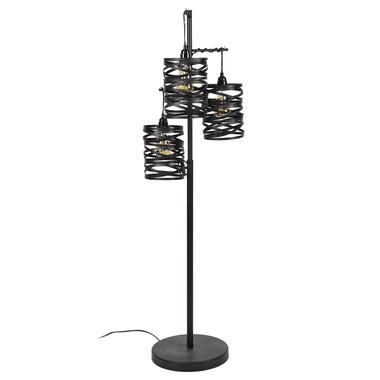Lampadaire Industriel - 3 Lampes - Spirale - Noir product