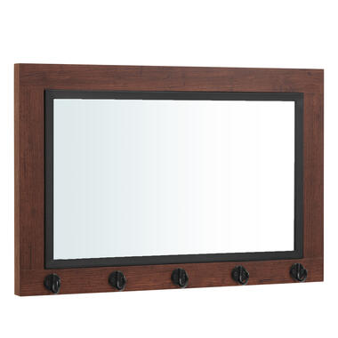 O'DADDY® Wandkapstok met spiegel en 5 haken – 60x40x3cm – Red Cedar product