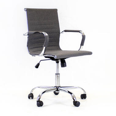Industriële bureaustoel Matt antraciet stof laag - Stof - Grijs - 50x55x95 cm product