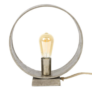 Giga Meubel Tafellamp 1-Lichts - Rond - Antiek Nikkel - Lamp Loop product