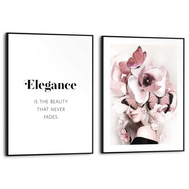 Schilderijen set - Flower Elegance - 40x30 cm Hout product