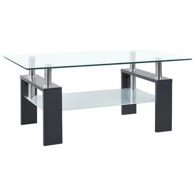 vidaXL Table basse Gris et transparent 95x55x40 cm Verre trempé product