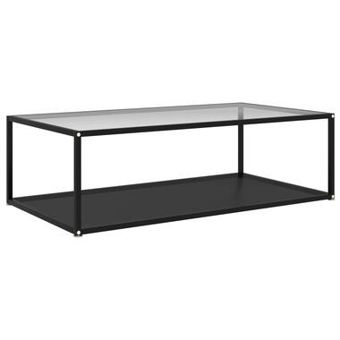 vidaXL Salontafel 120x60x35 cm gehard glas transparant en zwart product