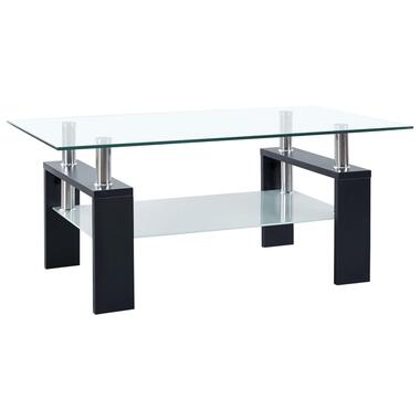 vidaXL Table basse Noir et transparent 95x55x40 cm Verre trempé product