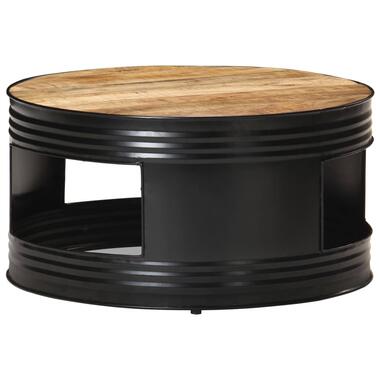 vidaXL Table basse Noir 68x68x36 cm Bois massif de manguier brut product