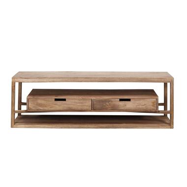 Tv Meubel Mangohout - 2 Lades - 140x35x35cm - Kast Sahara product