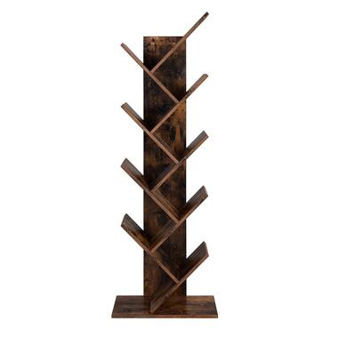 Industriële Boekenkast - Vintage - 8 Planken - Hout - Bruin product