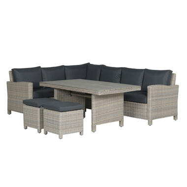 Garden Impressions Norma lounge dining set - licht vintage willow product