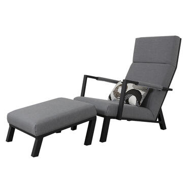 VDG Costa relaxstoel + Hocker - sunbrella - Light grey product