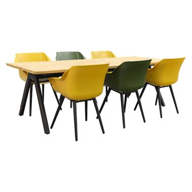Hartman tuinset Sophie Studio Yellow/Green/Mason teak tafel 240 cm. product