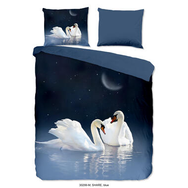 Pure Housse de couette "cygnes" - Bleu - (200x200/220 cm) - Microfibre product