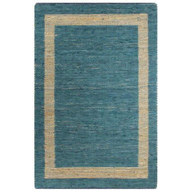 vidaXL Tapis fait à la main jute bleu 160x230 cm product