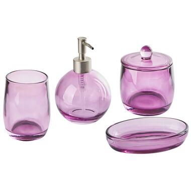 4 accessoires de salle de bains en céramique violette ROANA product