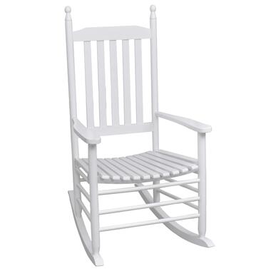 vidaXL Chaise à bascule avec siège incurvé Blanc Bois product