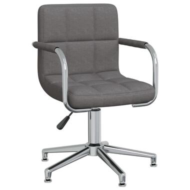 vidaXL Chaise pivotante de bureau Gris foncé Tissu product