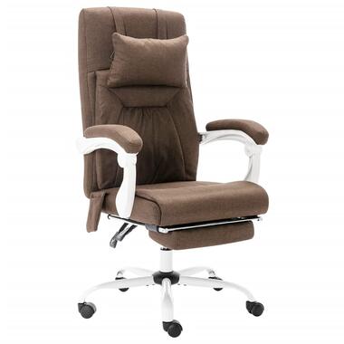 vidaXL Chaise de bureau de massage Marron Tissu product