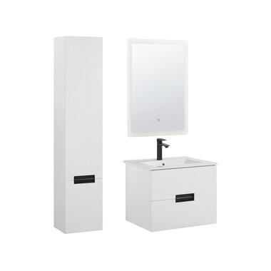 Meuble de salle de bain avec miroir et lavabo blanc TUDELA product