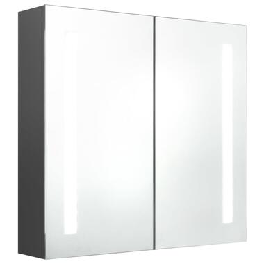 vidaXL Armoire de salle de bain à miroir LED Gris 62x14x60 cm product