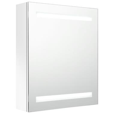 vidaXL Badkamerkast met spiegel en LED 50x14x60 cm glanzend wit product