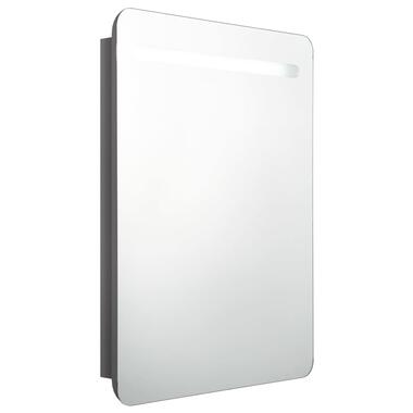 vidaXL Armoire de salle de bain à miroir LED gris brillant 60x11x80 cm product