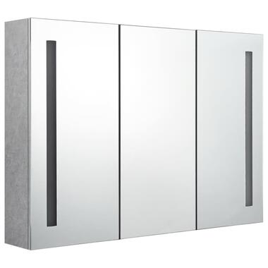 vidaXL Armoire de salle de bain à miroir LED Gris béton 89x14x62 cm product