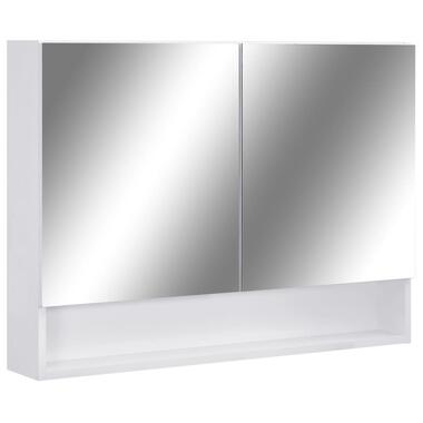 vidaXL Armoire à miroir de salle de bain LED Blanc 80x15x60 cm MDF product