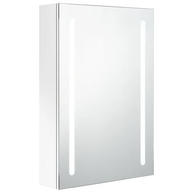 vidaXL Badkamerkast met spiegel en LED 50x13x70 cm glanzend wit product