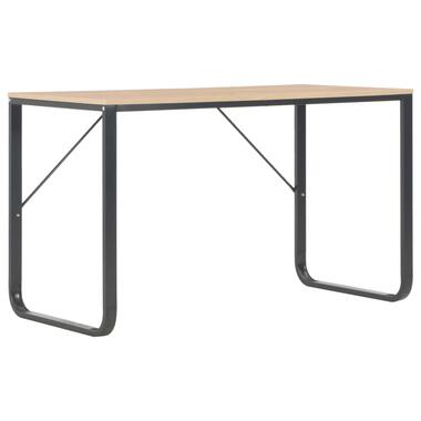 vidaXL Bureau d'ordinateur Noir et chêne 120x60x73 cm product