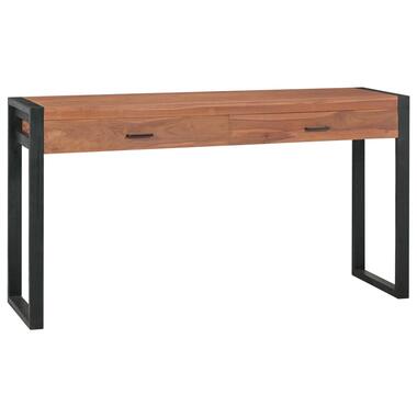 vidaXL Bureau avec 2 tiroirs 140x40x75 cm Bois de teck product