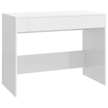 vidaXL Bureau 101x50x76,5 cm spaanplaat hoogglans wit product