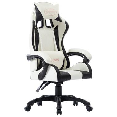 vidaXL Fauteuil de jeux vidéo Blanc Similicuir product