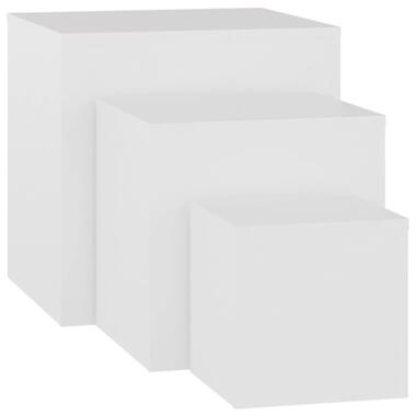 vidaXL Tables d'appoint 3 pcs Blanc Bois d’ingénierie product