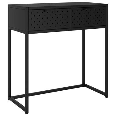 vidaXL Table console Noir 72x35x75 cm Acier product