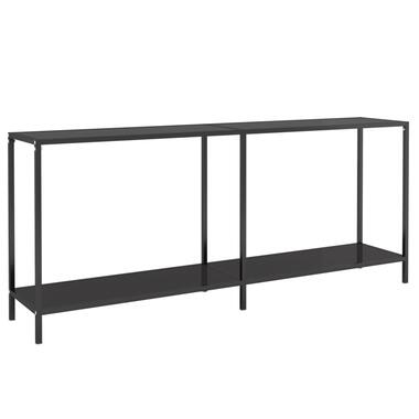 vidaXL Table console Noir 180x35x75,5 cm Verre trempé product