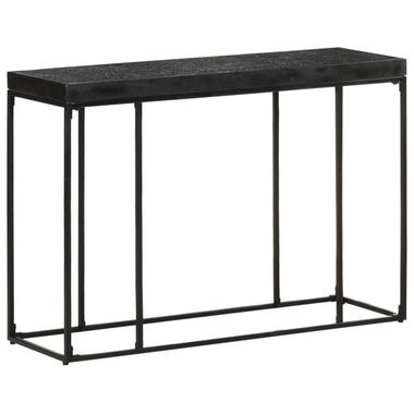 vidaXL Table console Noir 110x35x76 cm Bois d'acacia et de manguier product