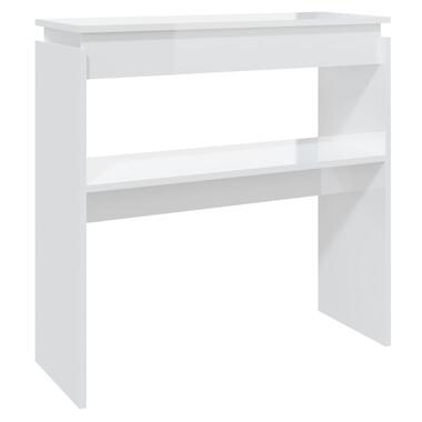 vidaXL Table console blanc brillant 80x30x80 cm bois d'ingénierie product