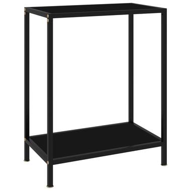 vidaXL Table console Noir 60x35x75 cm Verre trempé product