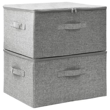 vidaXL - boîte de rangement - Gris - Tissu - 2 pcs product