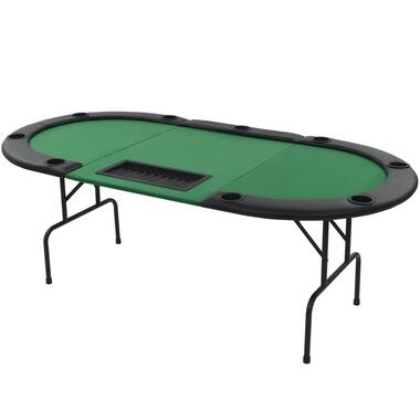 vidaXL Table de poker pliable pour 9 joueurs 3 plis Ovale Vert product