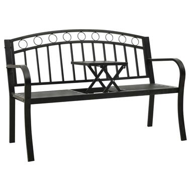 vidaXL Banc de jardin avec une table 125 cm acier noir product