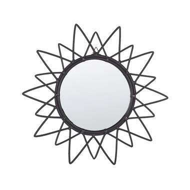Miroir en rotin cadre soleil ⌀ 61 cm noir AROEK product