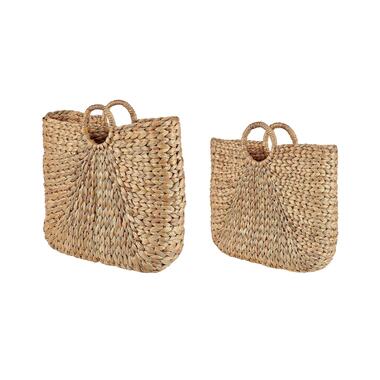 Lot de 2 paniers en jacinthe d'eau naturel POMPANO product