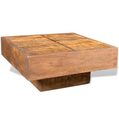 vidaXL Table basse carrée Marron Bois massif de manguier product