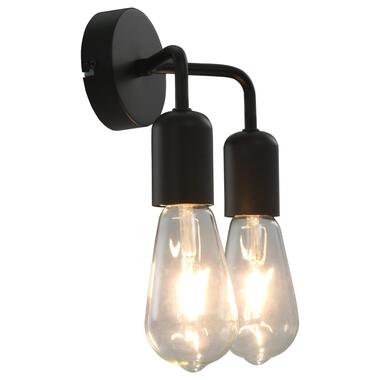 vidaXL Lampe murale avec ampoules à filament 2W Noir E27 product