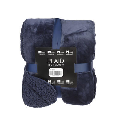 In the Mood Mardy Fleece Plaid - L200 x B150 cm - Donkerblauw product