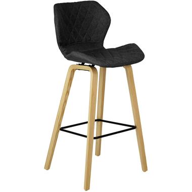 CLP Tabourets de bar Austin - Tissu - Noir product